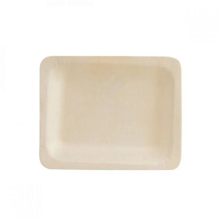 Disposable Square Birch Wood Dish plate #G27